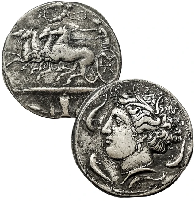 쿠쿠스토어 골동품 그리스 은화 호머 서사시 고대 동전 달 뮤즈 태양신 제우스 별자리 성인, 05 라이트 그레이