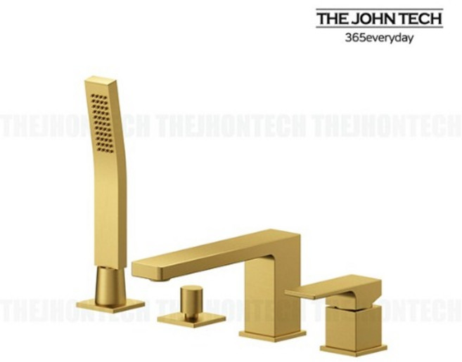 [더죤테크]라피네욕조4홀1602 무광골드 수전, 1개