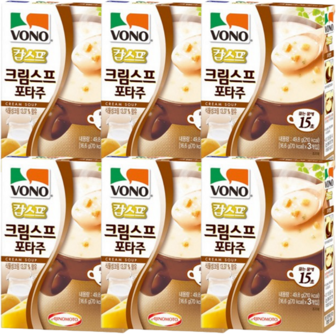 농심 보노 크림 포타주 17g 18개, 51g