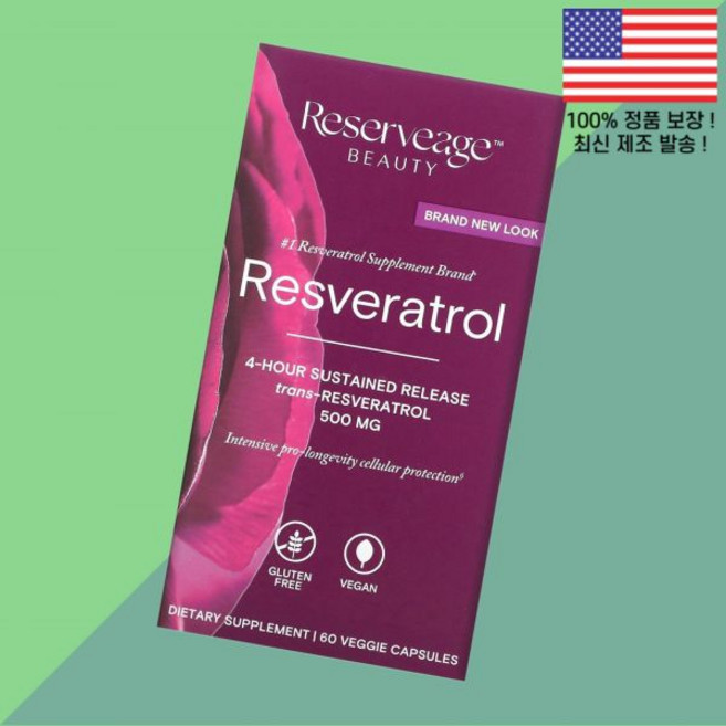 리저버리 뷰티 레스베라트롤 레즈베라트롤 라스베라트롤 레스베라톨 식물성 베지캡슐 60정 Reserveage Beauty Resveratrol 60 Veggie Capsules, 리저버리 뷰티 레스베라트롤 라스베라트롤 레스베라톨 레즈, 1