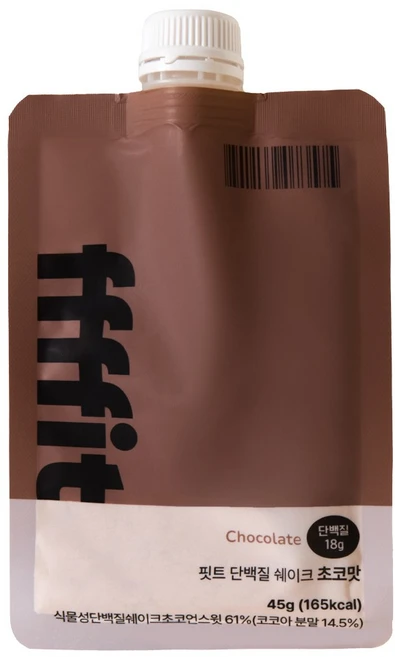 핏트 단백질 쉐이크 파우치 (초코맛) 일주일분, 1박스, 45g - 쿠팡