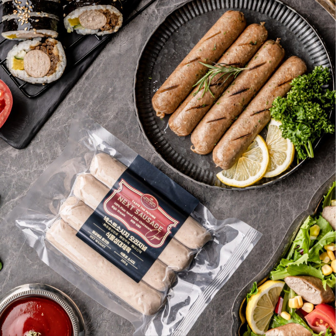 넥스트밀 식물성 고단백 대체육 비건 소시지 280g 수제 햄 채식식단 7무첨가 건강 원재료, 3개