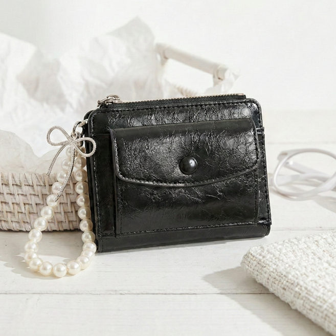 [키링세트] 샤샤벨 심플포켓 반지갑 여성 학생 카드지갑 귀여운 여자 지갑