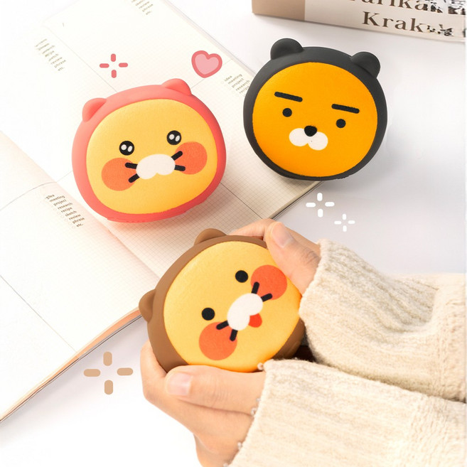 카카오프렌즈 포근 양면발열 손난로 보조배터리 5000mAh 얼굴형 미니 손난로, 포근 손난로 보조배터리_춘식이 핑크
