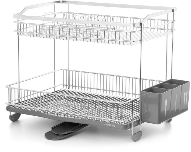 네이처닉 노블레스 올스텐 304 식기건조대, 1개, 다크그레이, 2단