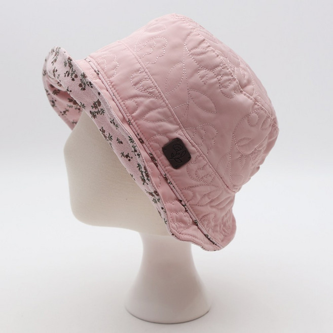 에스랑 디아퀄팅 여성 중년 면 코튼 벙거지 버킷햇 모자