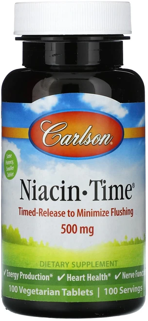칼슨 니아신 타임 500mg 100 베지정, 6개, 100정 - 쿠팡