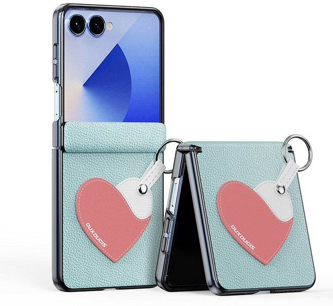 시온우주 갤럭시 z플립7 너무 우아하고 귀여운 가죽 디자인 휴대폰 케이스