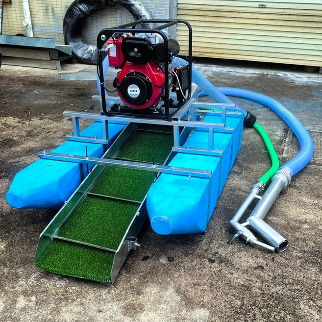 사금 채취 장비 접시 휴대용 골드러시 슬루이스, 4인치 디젤 동력 사이폰 골드 보트, 기본 모델명/품번