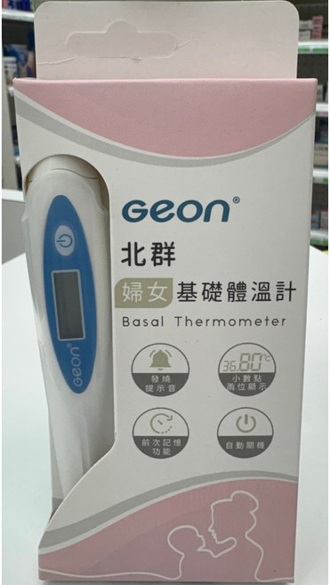 Geon 北群 婦女基礎體溫計 (MT-B231) 小數點兩位顯示 發燒提示音 前次記憶功能 自動關機, 1入