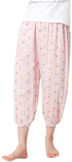 폭스 코튼 엠보 8부 고쟁이 잠옷바지 E6 여성용