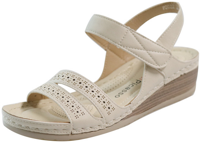 좋으니 [피카소] 발편한 키높이 미니펀칭 수제샌들