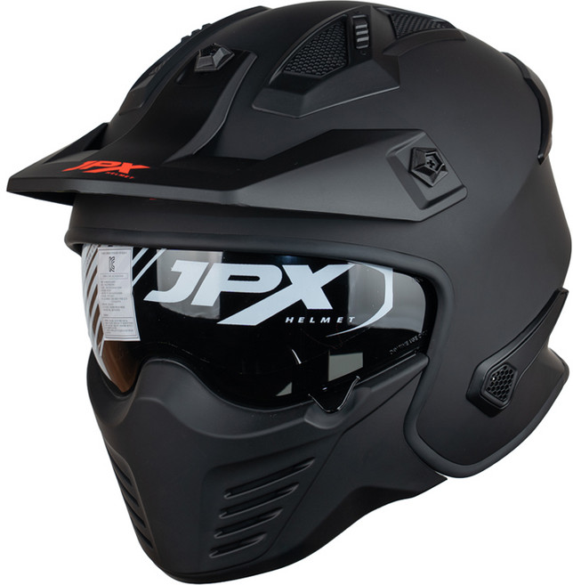 JPX 헬멧 MX-726R 오픈페이스 풀페이스 바이크 오토바이 모듈러 DOT ECE, 05.무광블랙