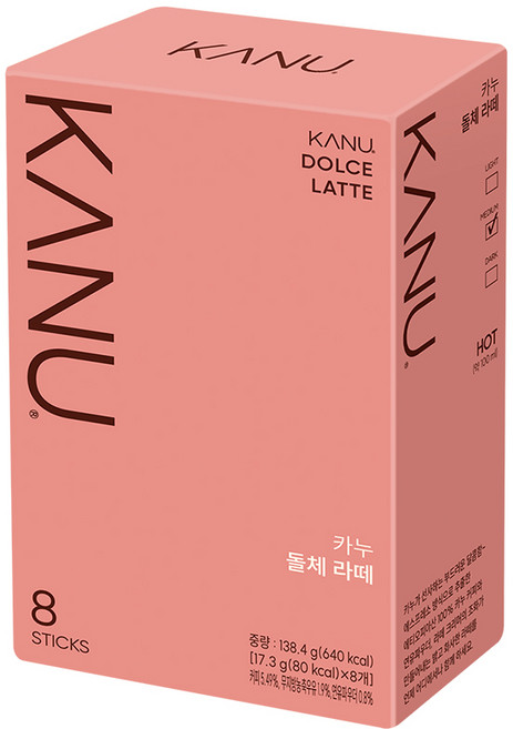 맥심 카누 돌체라떼, 17.3g, 8개입, 8개