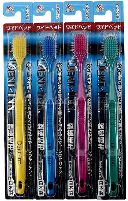 일본 덴트인 칫솔 4P 색상랜덤 초극세모 와이드, 4개