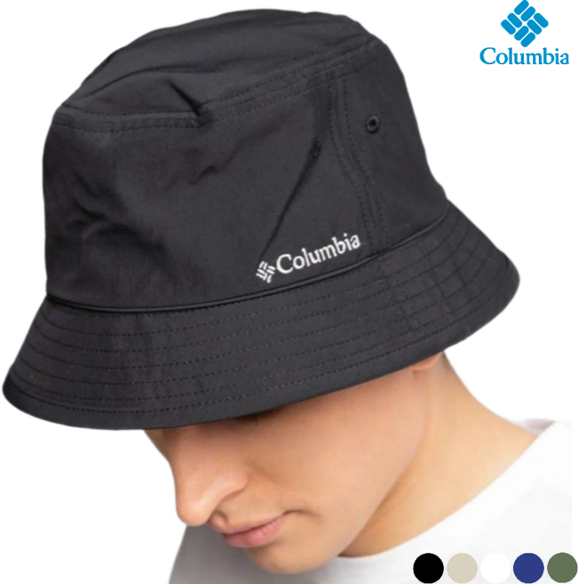 컬럼비아 파인 마운틴 남녀공용 자외선차단 버킷햇 벙거지 등산 아웃도어 커플 모자, S/M, 3. 화이트 (1714881-101)