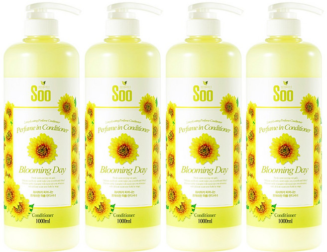 [청정미인] 수 퍼퓸인 블루밍데이 린스, 1L, 4개