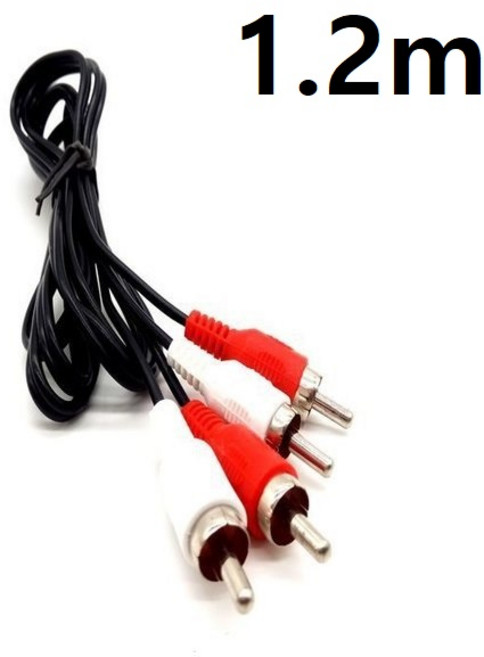 RCA 2선 케이블 1m (음성) - 벌크, 1.2m, 1개