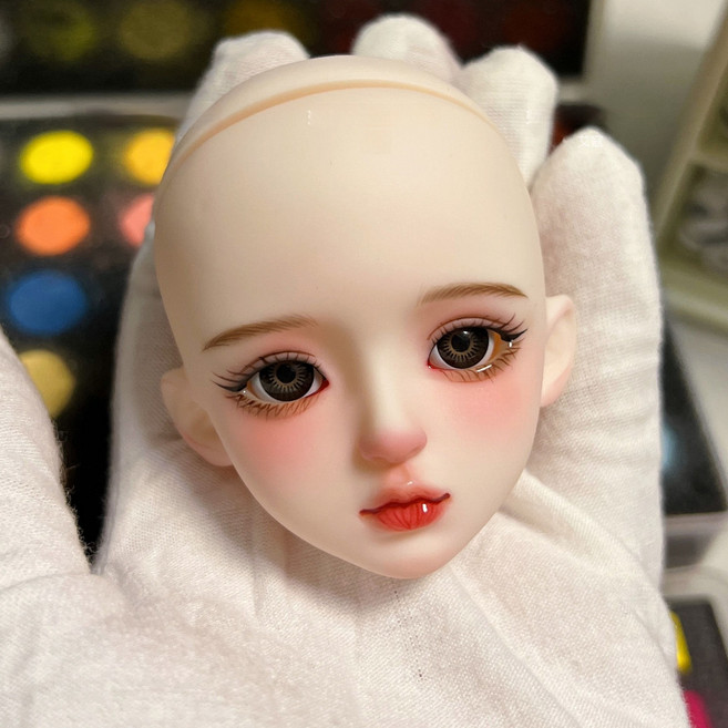 6分BJD娃娃頭+小奶體 純手繪改妝 送眼珠, 1個, 艾寇,娃頭+小奶體（送眼珠送鞋送手組）