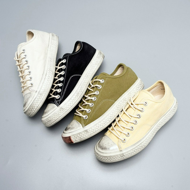 틈새 디자인 감각 작은 흰색 신발 여성 복고풍 오래된 운동화 일본식 플랫 바닥 레이스 캐주얼 커플 더러운 더러운 신발, 블랙맨즈 코드스팟, 38