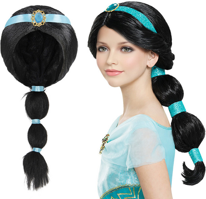 공주가발 촬영 할로윈 코스프레 가발, 자스민, 1개