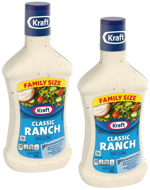 크래프트 클래식 랜치 샐러드 드레싱 Kraft Classic Ranch Dressing, 710ml, 2개