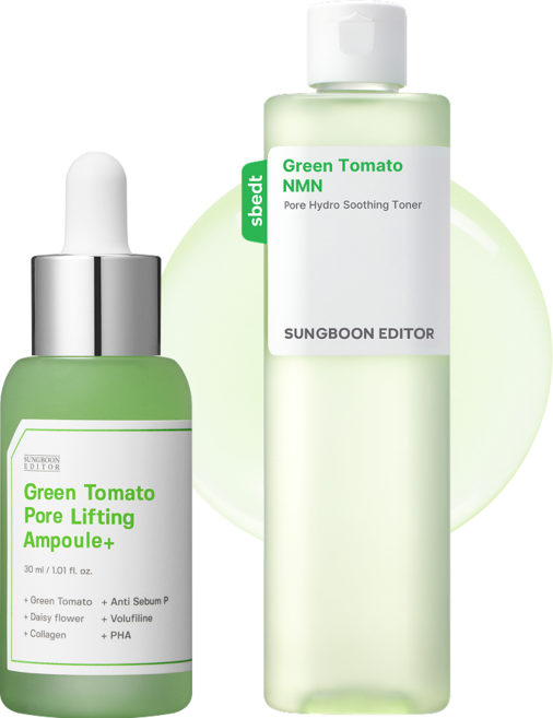 성분에디터 그린토마토 히알루론산 모공 감소 앰플 30ml + 그린토마토 진정 저자극 토너 350ml, 1세트