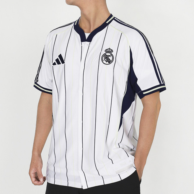 아디다스 축구 라리가 레알 마드리드 2025/26 저지 반팔 셔츠 화이트-레전드 잉크