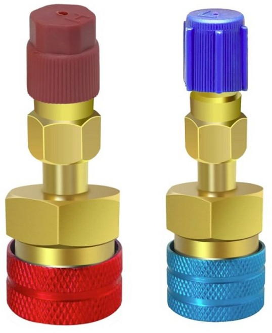 매니폴드R1234yf 고압저압세트 냉매주입 퀵커플러 아답터 커넥터 신냉매 (장착후 호환가능), 고압저압2개세트, 1개