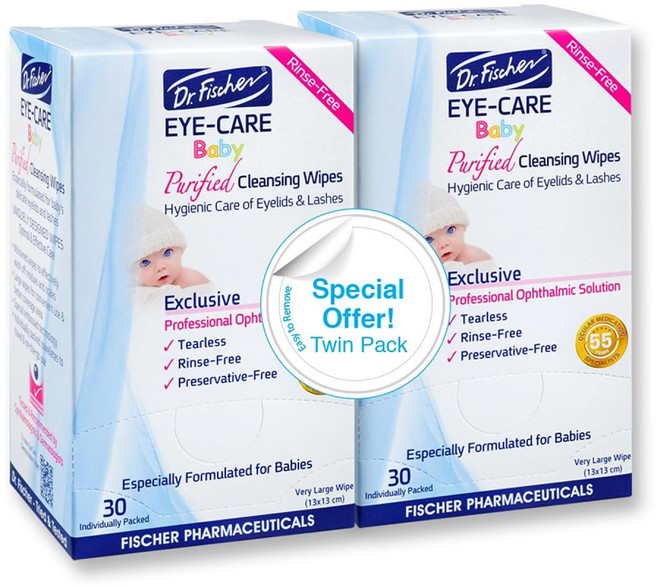 닥터피셔 아이케어 베이비 눈 전용 클렌징 티슈 30매 2박스 고양이눈물티슈