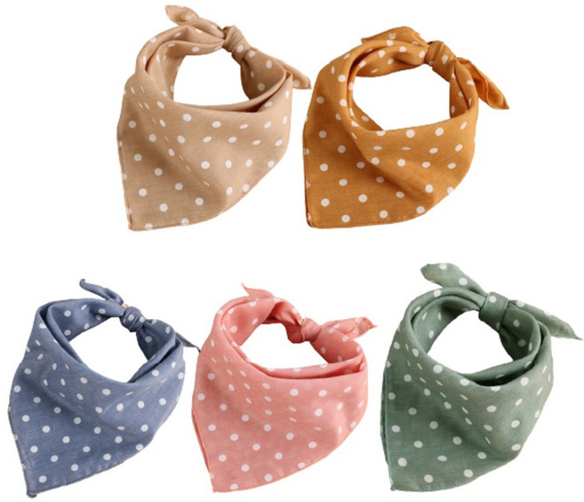 1+1(가디언블루) 땡땡이 손수건 스카프 luf*028rF