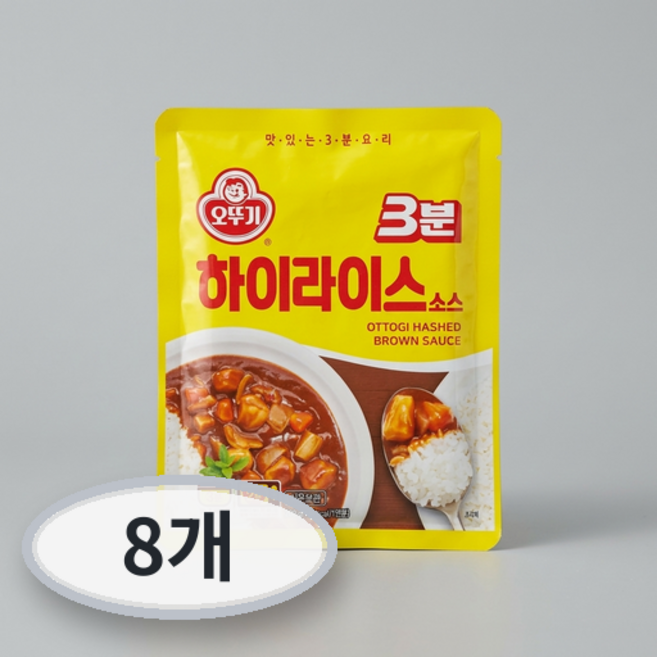 오뚜기 3분 하이라이스 소스, 8개, 200g