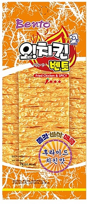 오징어치킨 벤토 후라이드치킨맛, 7g, 2개