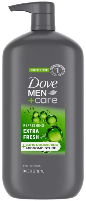 도브 멘 + 케어 엑스트라 프레시 바디 페이스 워시, 1개, 887ml - 쿠팡