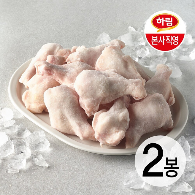 하림 자연실록 무항생제 IFF 닭봉(윗날개) 1kg 2봉, 2개