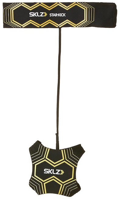 SKLZ 스타킥 솔로 축구 트레이너 핸즈프리 킥 및 패싱 연습 조절 가능한 코드 허리 밴드 다양한 볼 사이즈 유소년 선수 컨트롤 기술 향상에 완벽, Black, 1개, Black