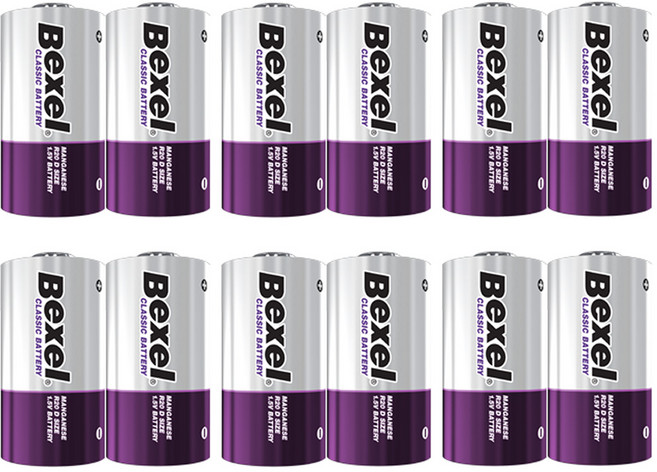 벡셀 망간 D형 건전지, 12개입, 1개