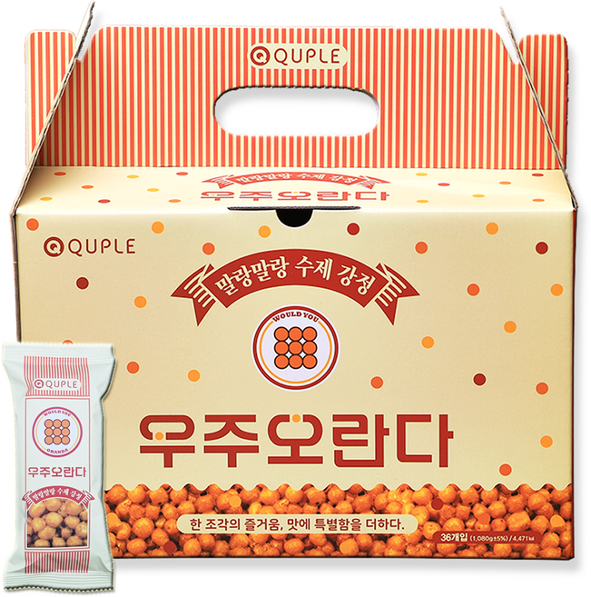 우주오란다 말랑말랑 플레인 강정, 30g, 36개