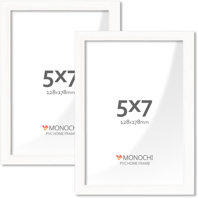 모노치 PVC 프레임 홈 인테리어 액자 5x7, 2개, 스노우