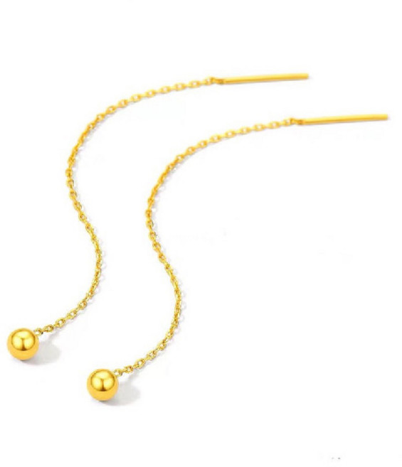 하나린 써지컬스틸 귀걸이 수피아 이어링 티타늄골드