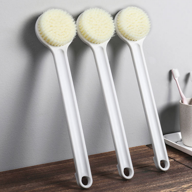 부드러운 셀프 샤워 바디 브러쉬 등밀이 목욕 솔 브러시/모 때 각질 등드름 관리, 1개, 1개, 1개입
