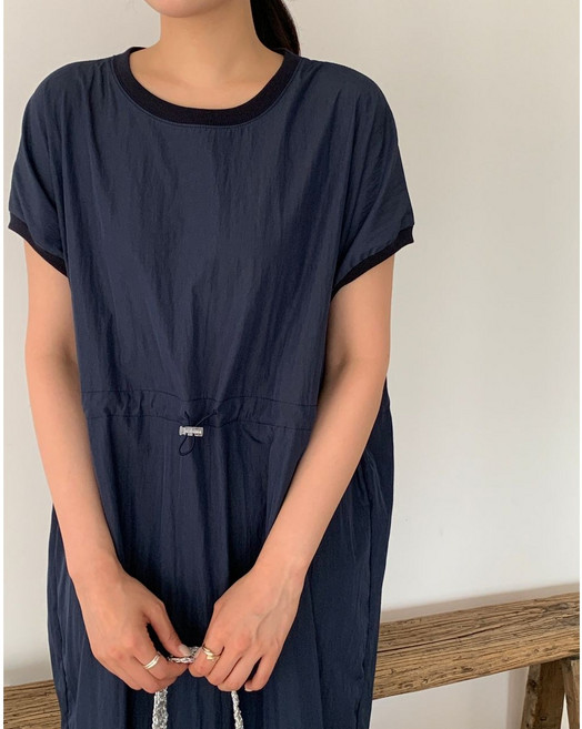 바이위시 바스락 스트링 빅사이즈 원피스