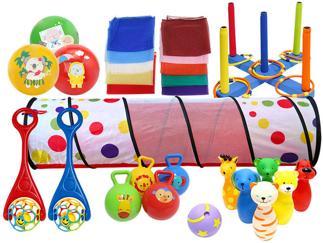 어린이집 영유아 야외활동 신체놀이 스포츠교구 세트 대근육발달 운동회, 1개