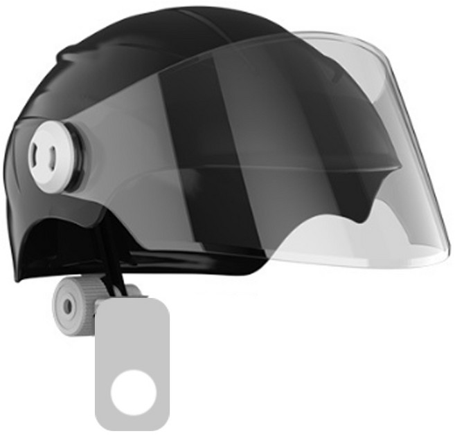 데일리쇼핑 오토바이 헬멧 햇빛가리개 썬가드 햇빛 가림막 휴대폰거치대 그늘막 모자 미니우산, 1개, 블랙