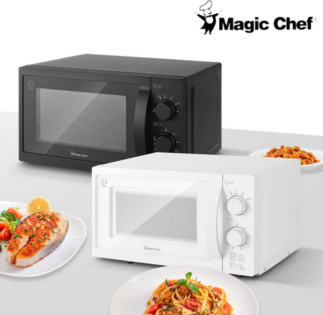 매직쉐프 플랫전자레인지 무회전전자레인지 렌지 소형 자취 원룸 20L 700W, 화이트