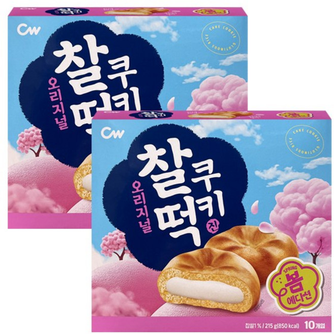 청우 찰떡쿠키 오리지널 봄 에디션, 2개, 215g