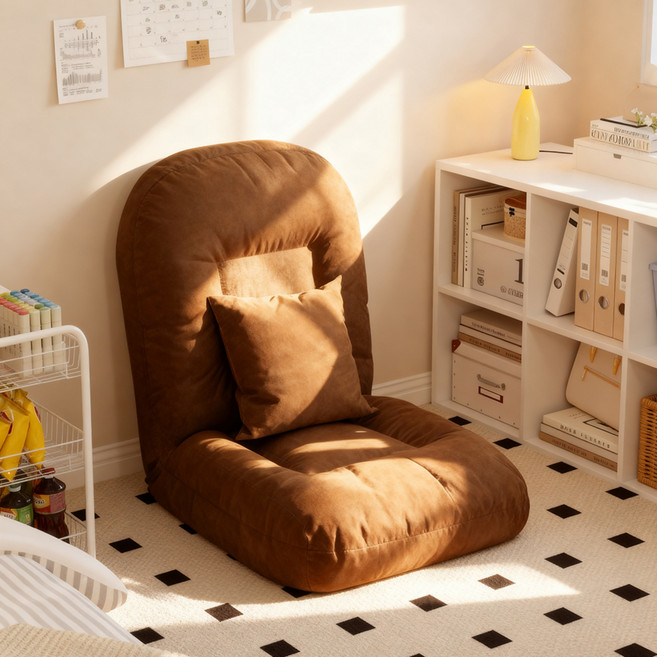 아르디스 등받이 각도조절 좌식의자, 모카 브라운, 1개