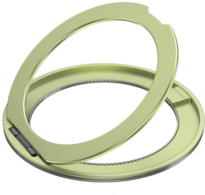 360도 회전 마그네틱 초슬림 접착식 알루미늄 합금 핑거링 휴대폰 거치대, 1개, Green 이끼색