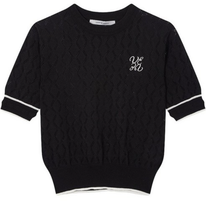 보브 여성용 자수 로고 포인텔 니트 7153250202