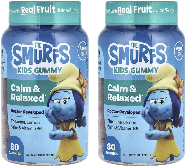 스머프 어린이 캄 & 릴렉스 Smurf 베리 맛 구미, 2개, 80정